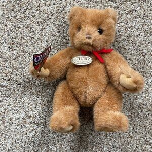 Vintage Gund Teddy Limited Edition 1989 Collector's Bear Gold Tag 8”